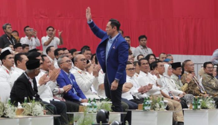 AHY Hadiri Penutupan Rapimnas Gerindra, Sinergi Demokrat-Gerindra Demi Indonesia Maju