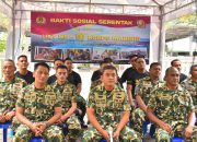 Yonmarhanlan V Ikuti Vicon Baksos Serentak dan Gelar Kerja Bakti Sambut HUT ke-80 Korps Marinir