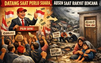 Editorial: Ketika ke TPS Wajib Hadir, Bencana Cukup Diwakili, Satire Kepemimpinan di Negeri Ini