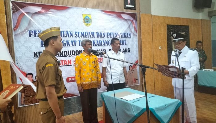 Dilantik di Karangmoncol, Kades Paung Tegaskan Profesionalisme dan Transparansi Perangkat Desa