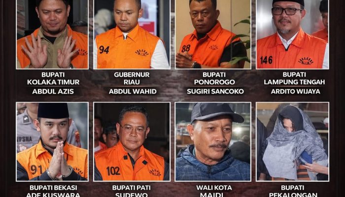 Delapan Kepala Daerah Hasil Pilkada 2024 Terjaring OTT KPK, Jadi Sorotan Publik