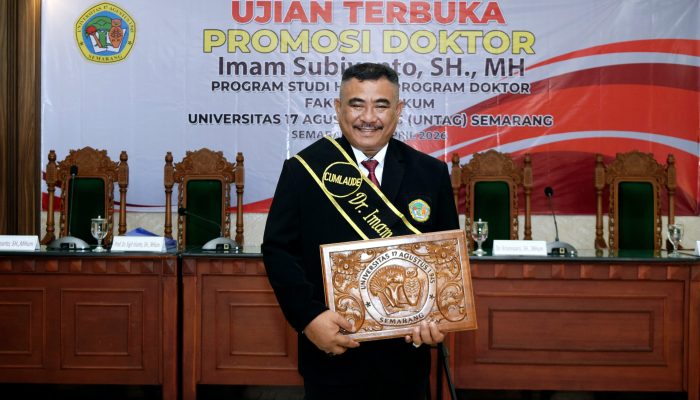 Dr. Imam Subiyanto Raih Gelar Doktor Ilmu Hukum dengan Predikat Cum Laude, Tegaskan Komitmen Akademik untuk Penegakan Hukum