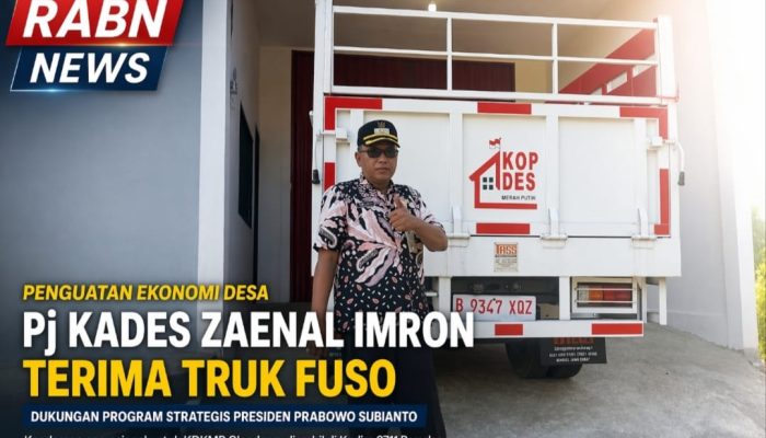 KDKMP Desa Glandang Diperkuat, Pj Kades Zaenal Imron Terima Truk Fuso sebagai Kendaraan Operasional