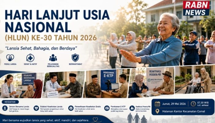 HLUN Ke-30 Tahun 2026 di Comal, Wujud Nyata Negara Hadir untuk Lansia Sehat, Aktif, dan Bermartabat