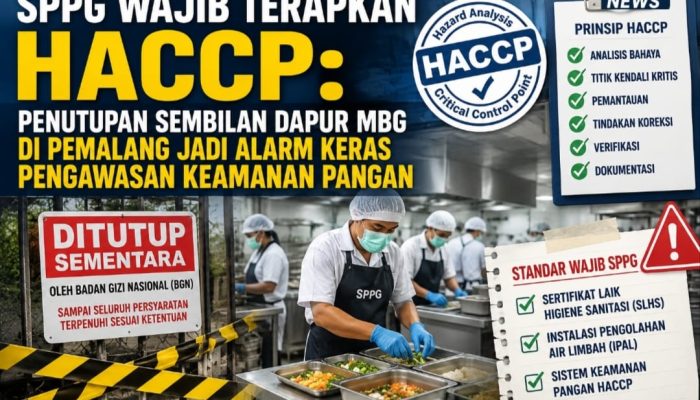 SPPG Wajib Terapkan HACCP: Penutupan Sembilan Dapur MBG di Pemalang Jadi Alarm Keras Pengawasan Keamanan Pangan