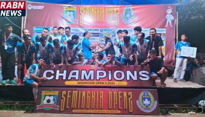 Semingkir Open II 2026 Berakhir Gemilang, PGFC Majakerta Tunjukkan Sportivitas dan Raih Predikat Tim Favorit Publik