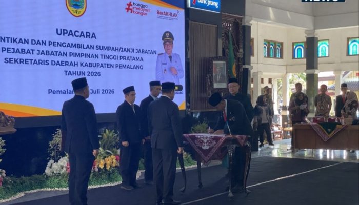 Bagus Sutopo Resmi Dilantik sebagai Sekda Kabupaten Pemalang