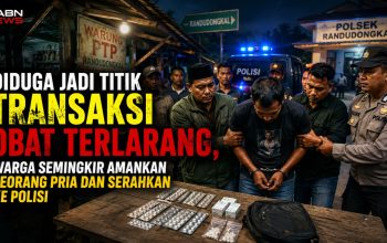 DIDUGA JADI TITIK TRANSAKSI OBAT TERLARANG, WARGA SEMINGKIR AMANKAN SEORANG PRIA DAN SERAHKAN KE POLISI