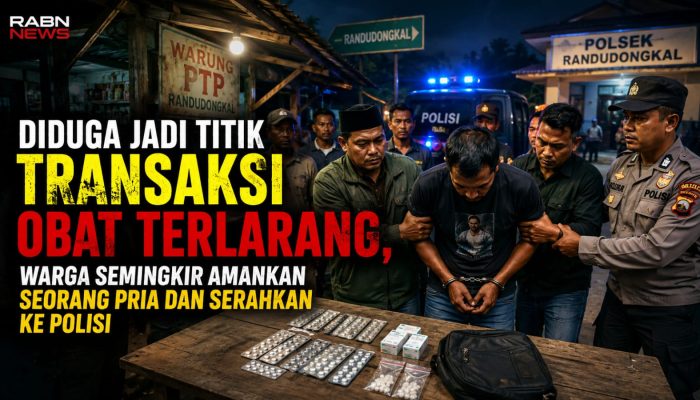 DIDUGA JADI TITIK TRANSAKSI OBAT TERLARANG, WARGA SEMINGKIR AMANKAN SEORANG PRIA DAN SERAHKAN KE POLISI