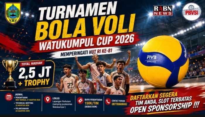 Watukumpul Cup 2026: Merajut Sportivitas dan Semangat Kemerdekaan melalui Bola Voli