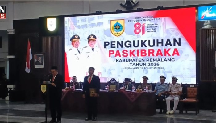 Paskibraka Kabupaten Pemalang 2026 Dikukuhkan, Plt Bupati Tekankan Karakter dan Nasionalisme