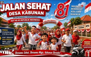 Semarak HUT Ke-81 RI, Desa Kabunan Gelar Jalan Sehat: Sehat Bersama, Rayakan Kemerdekaan dan Undian Berhadiah