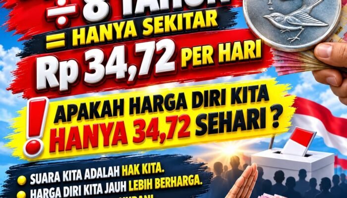 Rp100 Ribu untuk 2.880 Hari: Semurah Itukah Harga Suara Kita?