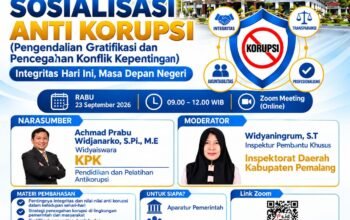 Pemkab Pemalang Gelar Webinar Sosialisasi Antikorupsi, Tekankan Pengendalian Gratifikasi dan Pencegahan Konflik Kepentingan