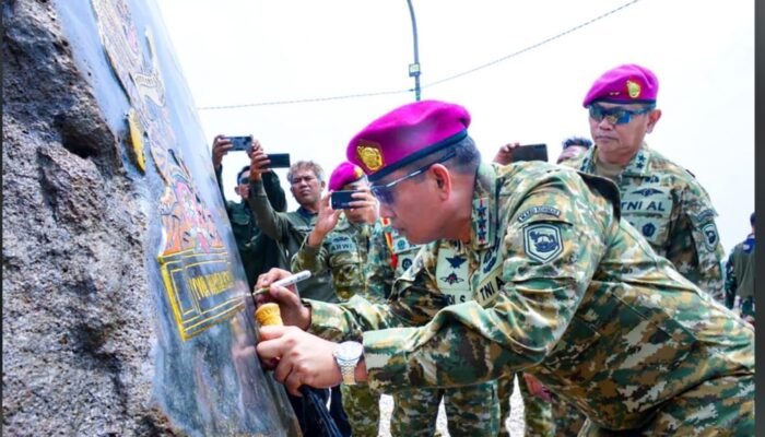 Korps Marinir Bangun Fasilitas Latihan Berstandar Internasional di Sukabumi, Pangkormar Letakkan Batu Pertama