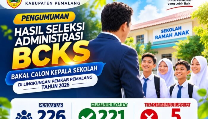 226 Mendaftar, 221 Lolos Administrasi BCKS Pemalang: Tantangan Berikutnya Memimpin Sekolah yang Aman dan Ramah Anak