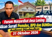Forum Masyarakat Desa Loning Akan Surati Pemdes, BPD dan BUMDes, Audiensi Dijadwalkan 31 Oktober
