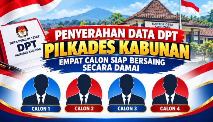 PENYERAHAN DATA DPT PILKADES KABUNAN, EMPAT CALON SIAP BERSAING SECARA DAMAI