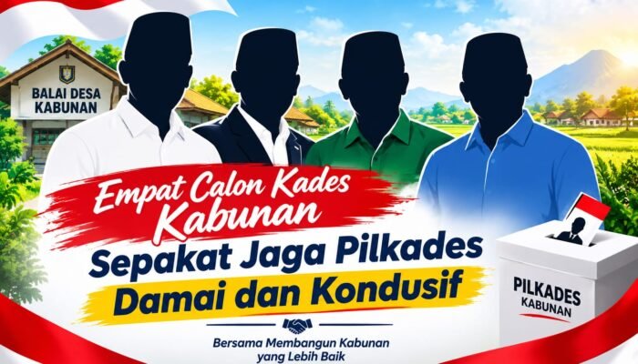 Empat Calon Kades Kabunan Sepakat Jaga Pilkades Damai dan Kondusif