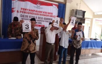 EMPAT CALON KADES KABUNAN TETAPKAN NOMOR URUT, VISI-MISI JADI ARAH PEMBANGUNAN DESA