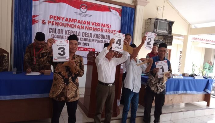 EMPAT CALON KADES KABUNAN TETAPKAN NOMOR URUT, VISI-MISI JADI ARAH PEMBANGUNAN DESA
